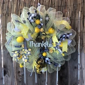 Lemon mesh wreath